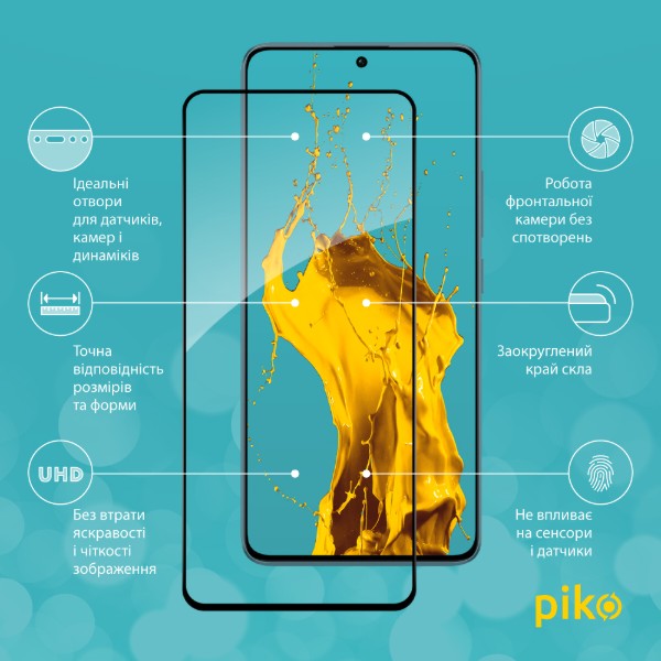 Фото - Захисне скло для смартфону Piko Full Glue for Xiaomi Redmi Note 13 Pro 5G (1283126584008)