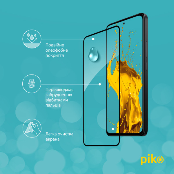 Фото - Защитное стекло для смартфона Piko Full Glue for Xiaomi Redmi Note 14 4G Black (1283126607202)