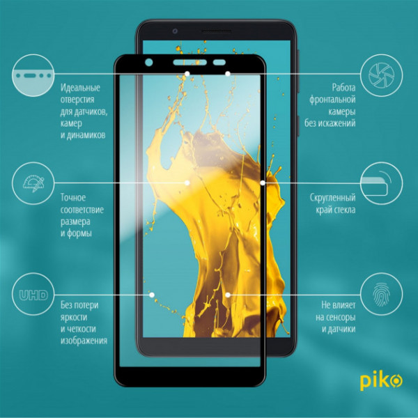 Фото - Захисне скло для смартфону Piko Samsung Galaxy A01 SM-A015 Black Full Glue, 0.3mm, 2.5D (1283126505041)