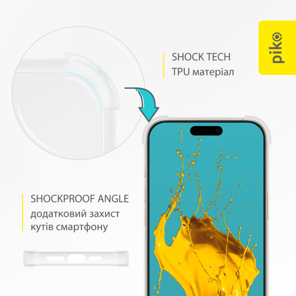 Фото - Чехол для смартфона Piko TPU Shockproof for Apple iPhone 16 Pro Max Light (1283126607936)