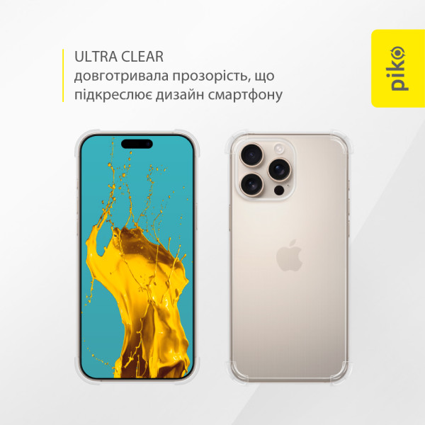 Фото - Чехол для смартфона Piko TPU Shockproof for Apple iPhone 16 Pro Max Light (1283126607936)