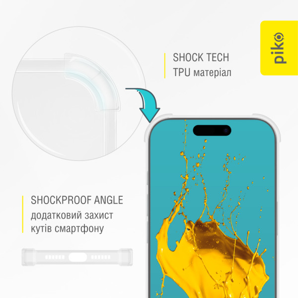 Фото - Чохол для смартфону Piko TPU Shockproof for Apple iPhone 17 Pro Max світлий (1283126626371)