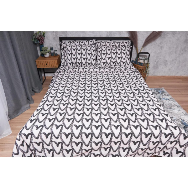 Фото - Комплект постільної білизни Moon&Star Жатка Pink Love King Size 220x240 (MS-820001915)