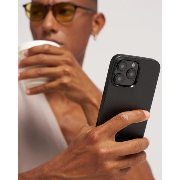 Фото - Чохол для смартфону Pitaka Summa UltraGuard Classic Twill 600D Black/Grey for iPhone 16 Pro Max (KI1603PMPA)