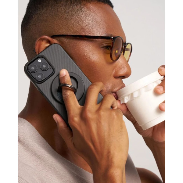 Фото - Чохол для смартфону Pitaka Summa UltraGuard Classic Twill 600D Black/Grey for iPhone 16 Pro Max (KI1603PMPA)