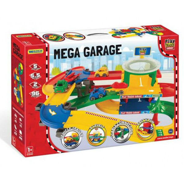 Фото - Ігровий набір для малюка Wader "Play Tracks Garage" Гараж з трасою (53140)