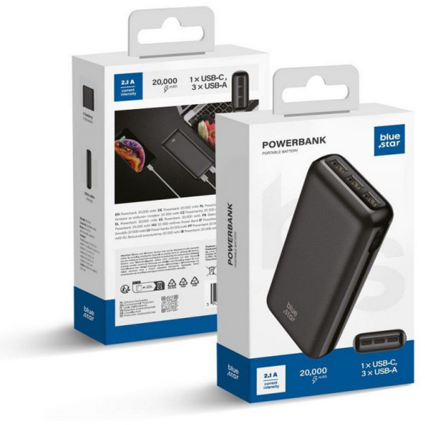 Фото - Батарея мобільна Bluestar Blue Star W2015 2.1A 20000 mAh (5903396292262)