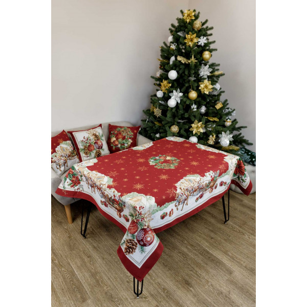 Фото - Подушка декоративная Прованс PRESENT Сани Санты 45х45 см (031442)