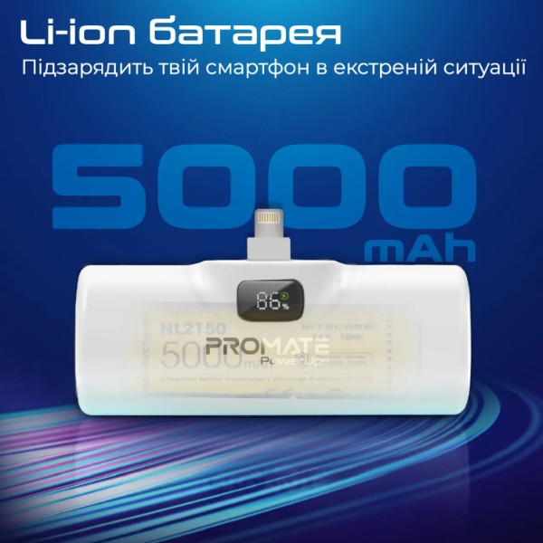 Фото - Батарея мобільна Promate powerup-i.white