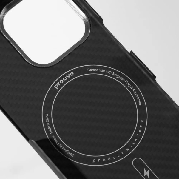 Фото - Чохол для смартфону Proove Carbon Slim with Magnetic Ring iPhone 16 Pro Max glowrise (PCCSIP16PM52)