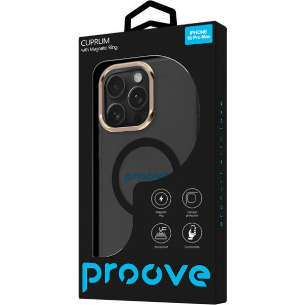 Фото - Чохол для смартфону Proove Cuprum Case with Magnetic Ring iPhone 16 Pro Max Black (PCCMIP16PM02)