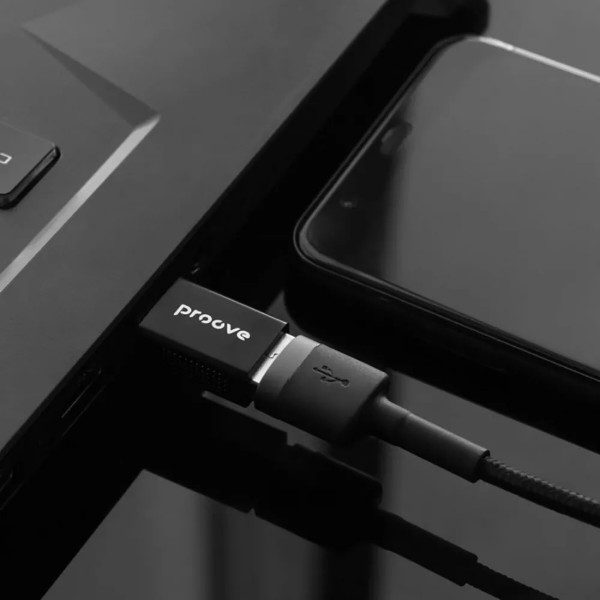 Фото - Переходник Proove Extension USB to Type-C Black (477960001)
