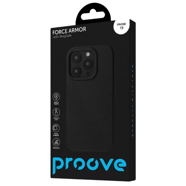 Фото - Чехол для смартфона Force Armor Case with Magnetic Ring iPhone 13 Black (PCFAIP130002)