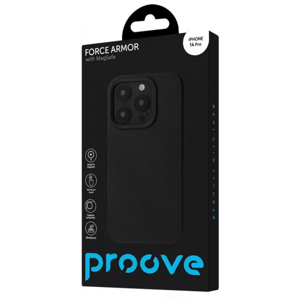 Фото - Чохол для смартфону  Force Armor Case with Magnetic Ring iPhone 14 Pro Black (PCFAIP140P02)