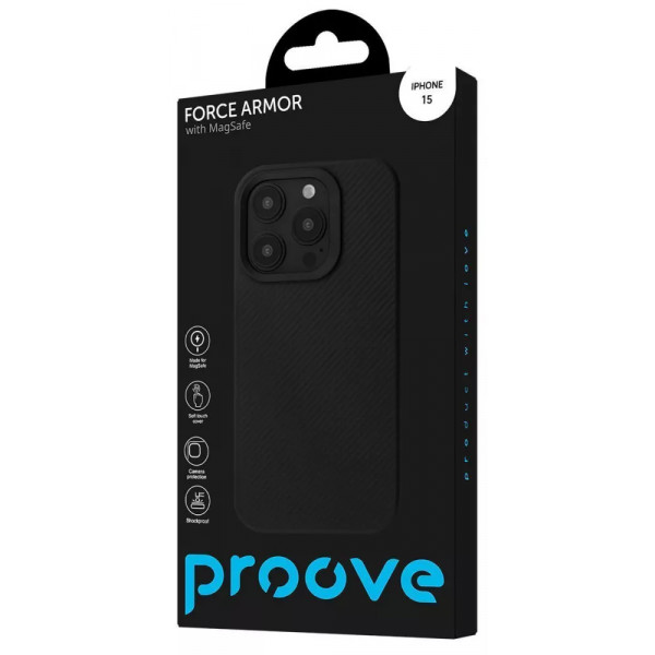 Фото - Чохол для смартфону  Force Armor Case with Magnetic Ring iPhone 15 Black (PCFAIP150002)