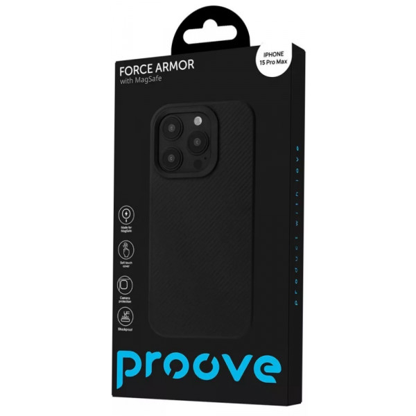 Фото - Чохол для смартфону  Force Armor Case with Magnetic Ring iPhone 15 Pro Max Black (PCFAIP15PM02)