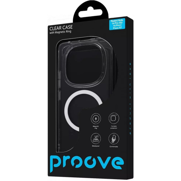 Фото - Чехол для смартфона Proove Magnetic Ring Xiaomi Redmi Note 14 Pro 5G/14 Pro+/Poco X7 transparent (PCCLXRPP1401)