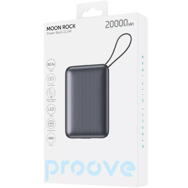 Фото - Батарея мобільна Proove Moon Rock 22.5W 20000mAh Gray (PBM222012105)