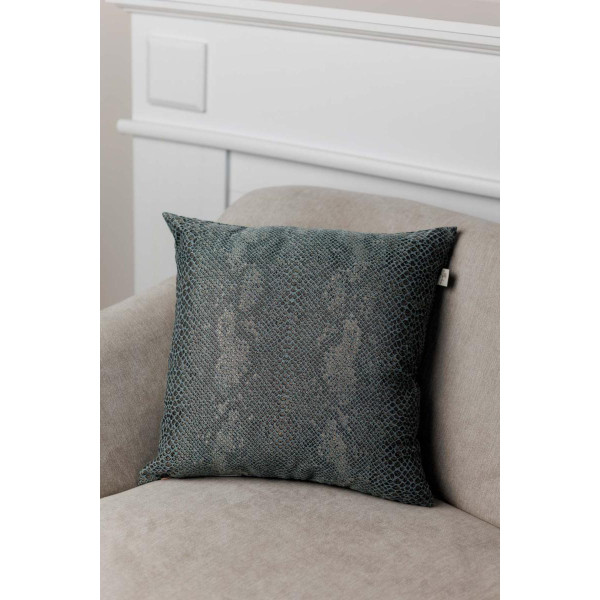 Фото - Подушка декоративная Прованс PYTHON бирюзовая 45х45 см (043152)