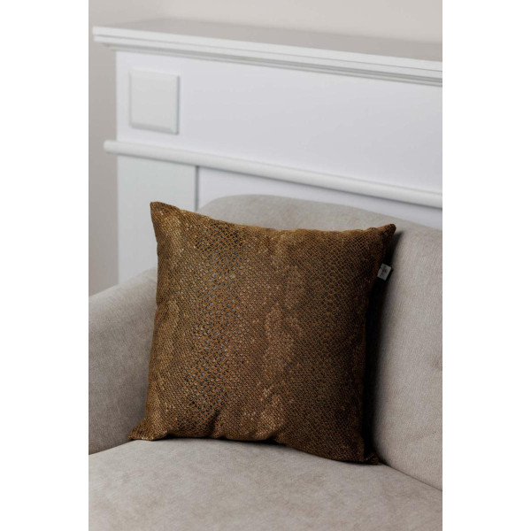 Фото - Подушка декоративная Прованс PYTHON рыжая 45х45 см (043154)