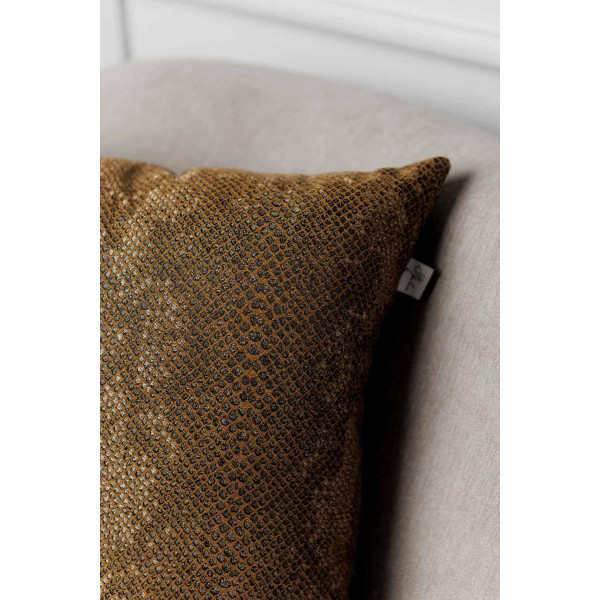 Фото - Подушка декоративная Прованс PYTHON рыжая 45х45 см (043154)