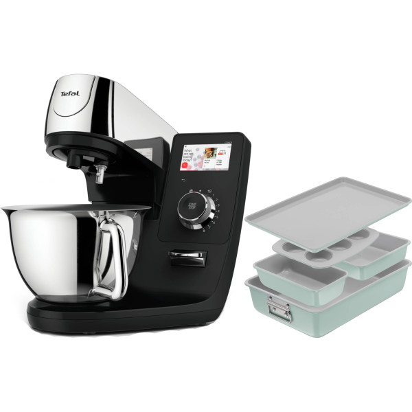 Фото - Комплект техники Tefal Кухонная машина и комбайн + Форма для приготовления Tefal QB951837 + J175S504 CERAMIK 5 пр.