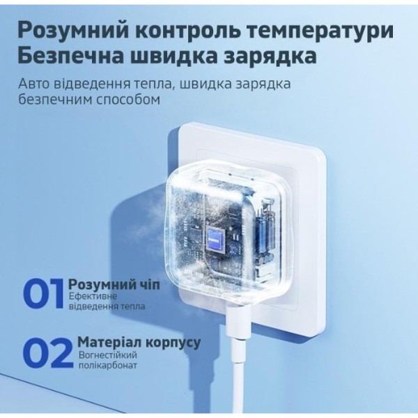 Фото - Сетевое зарядное устройство Remax 35W PD + QC Fast Charger White (RP-U87)