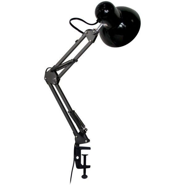 Фото - Настільна лампа Євросвітло Ridy-027 Pro-01 E27 зі струбциною Чорна (000060202)