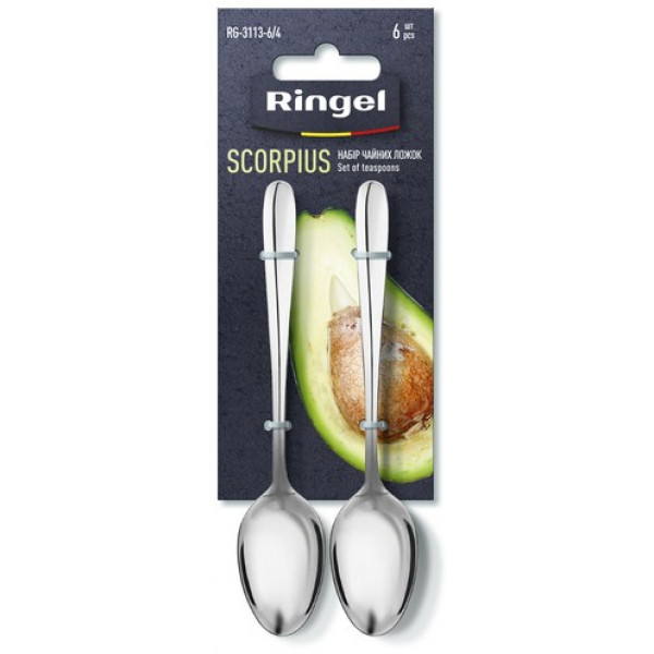 Фото - Набір чайних ложок Ringel Scorpius 6 шт. (RG-3115-6/4)