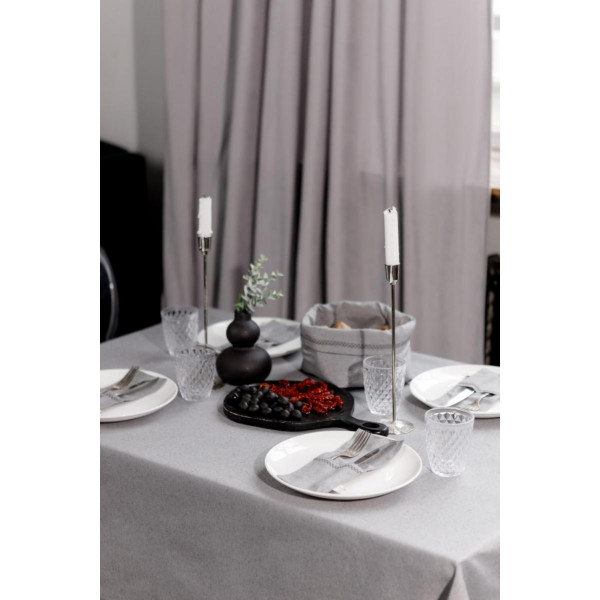 Фото - Скатертина прямокутна Прованс RINO сіра 134х180 см (037142)