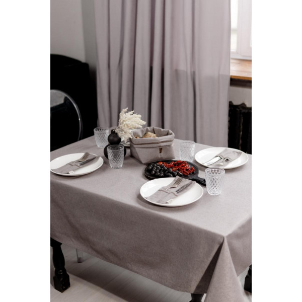 Фото - Скатертина прямокутна Прованс RINO коричнева 120х134 см (038571)