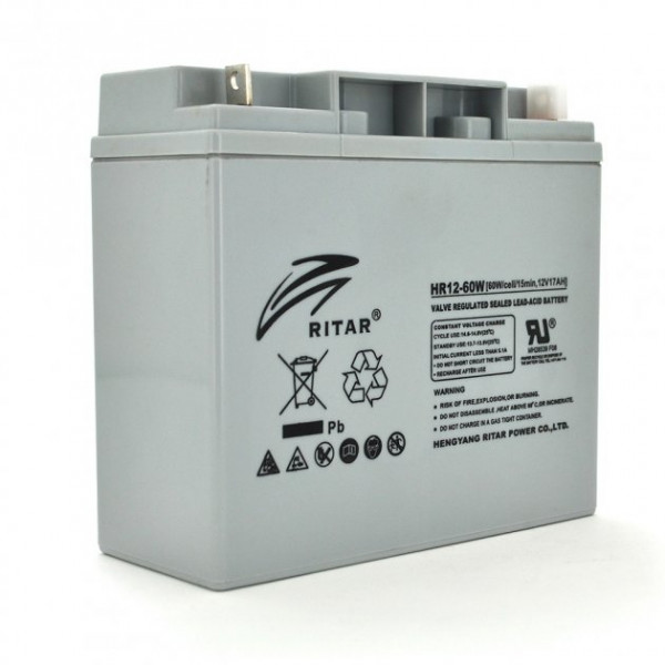 Фото - Акумулятор для ДБЖ Ritar 12V 17AH (HR1260W/17180) AGM