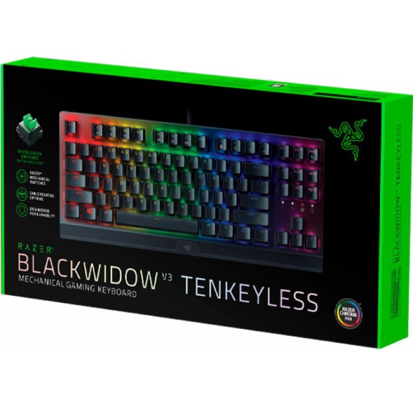 Фото - Уценка - Клавиатура проводная игровая Razer BlackWidow V3 TKL RU (RZ03-03490700-R3R1)