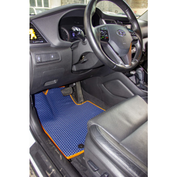 Фото - Килимки ворсові в салон авто EVAtech Standard для Hyundai Tucson (Squib VL+VR) 2015-2021 3 покоління SUV EU чорний кант HY3978AE2LA3VEB
