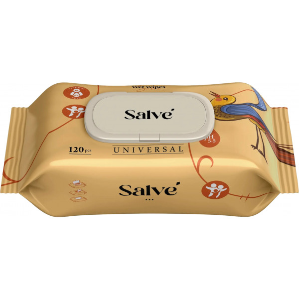 Фото - Серветки гігієнічні вологі Salve універсальні 120 шт. (5853954200171) Фото - Серветки гігієнічні вологі Salve універсальні 120 шт. (5853954200171)