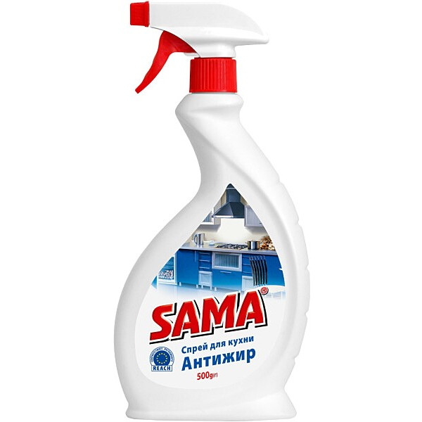 Фото - Средство для удаления жира SAMA спрей для кухни Антижир 500 мл (4820020262259)