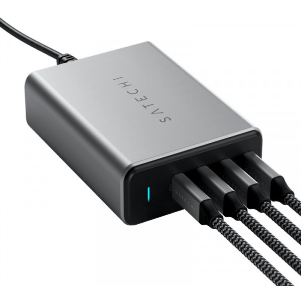 Фото - Мережевий зарядний пристрій Satechi 165W USB-C 4-Port PD GaN Charger Space Gray (ST-UC165GM-EU)