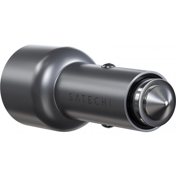 Фото - Автомобільний зарядний пристрій Satechi 40W Dual USB-C PD Car Charger Space Gray (ST-U2C40CCM)