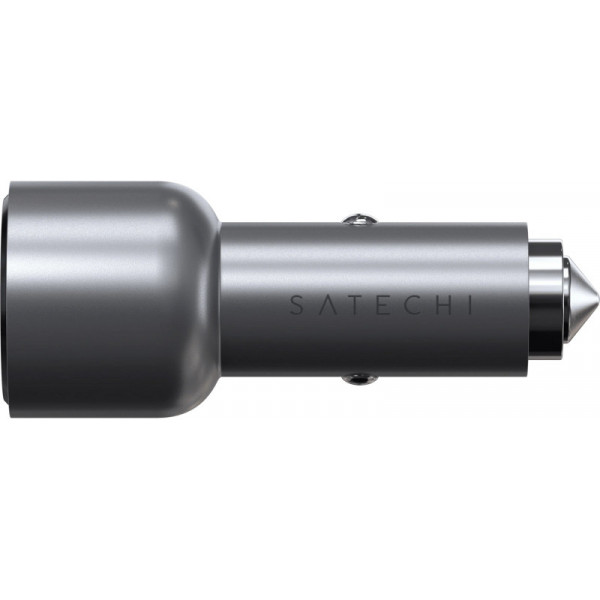 Фото - Автомобільний зарядний пристрій Satechi 40W Dual USB-C PD Car Charger Space Gray (ST-U2C40CCM)