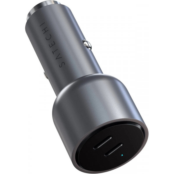 Фото - Автомобільний зарядний пристрій Satechi 40W Dual USB-C PD Car Charger Space Gray (ST-U2C40CCM)