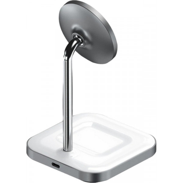 Фото - Беспроводное зарядное устройство Satechi Aluminum 2 in 1 Magnetic Wireless Charging Stand Space Gray (ST-WMCS2M)