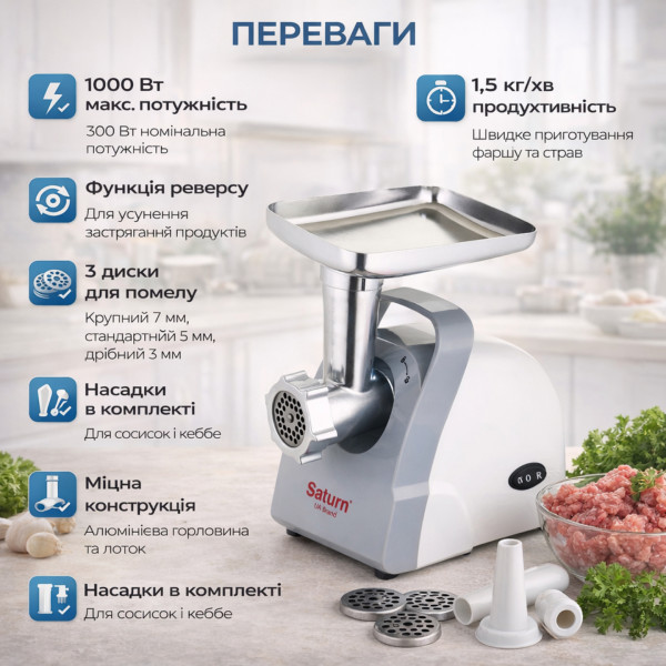 Фото - Мясорубка Saturn ST-FP0085