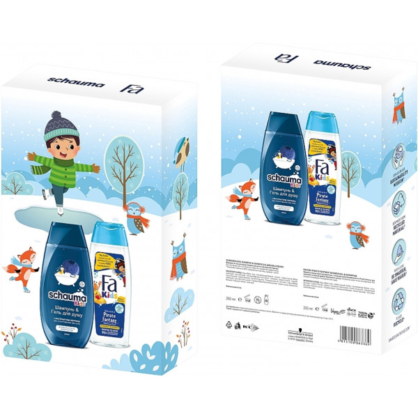 Фото - Подарочный набор для ухода за волосами Schauma Kids boy for Children's Шампунь-гель д/душа Schauma 250 мл + Гель д/душа Fa 250 мл