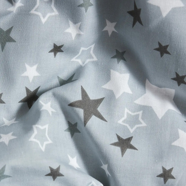 Фото - Підковдра двоспальна євро Moon&Star Бязь Gold Люкс Silver Stars King Size 220x240 см (MS-870000724)