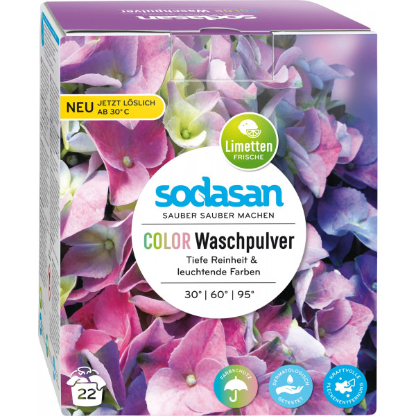 Фото - Пральний порошок Sodasan Compact для кольорових і чорних речей з пом'якшувачем 1 кг (4019886050708)