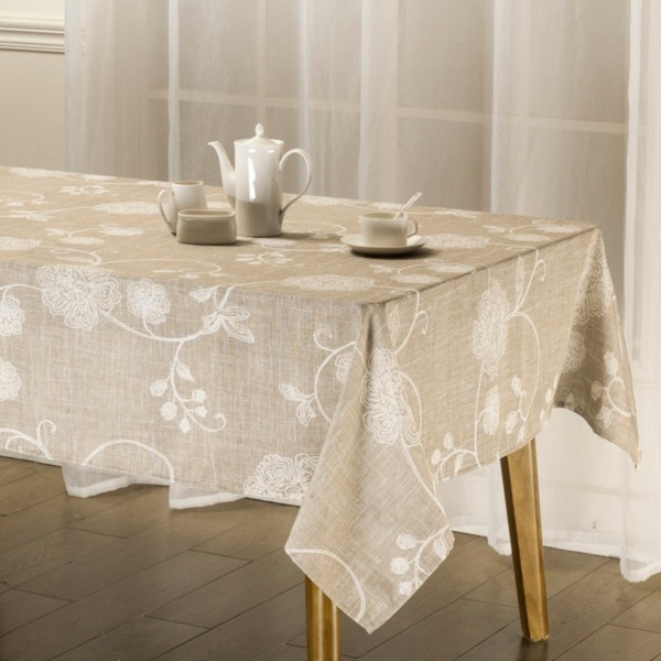 Фото - Скатертина прямокутна SOHO 140х180 см Bouquet Cream (04-TC-00237-1)