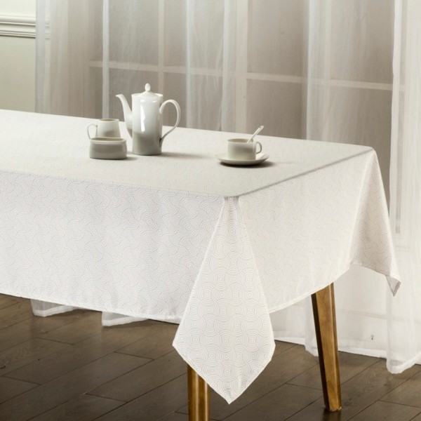 Фото - Скатерть прямоугольная SOHO 140х180 см Сircles Cream (04-TC-00639-1)