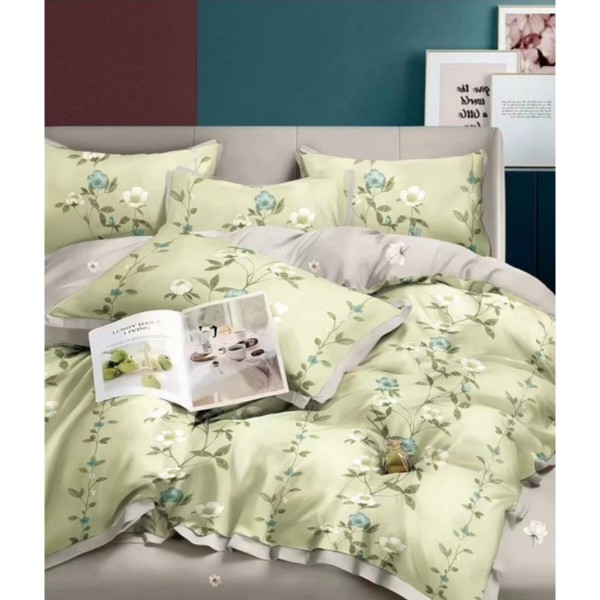 Фото - Комплект постільної білизни SOHO Elle 200х230 Flower Olive Grey (A130211) Фото - Комплект постільної білизни SOHO Elle 200х230 Flower Olive Grey (A130211)
