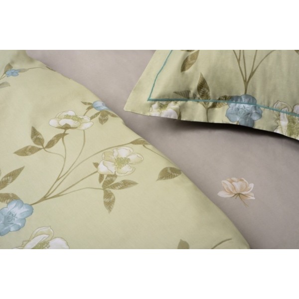 Фото - Комплект постільної білизни SOHO Elle 200х230 Flower Olive Grey (A130211)