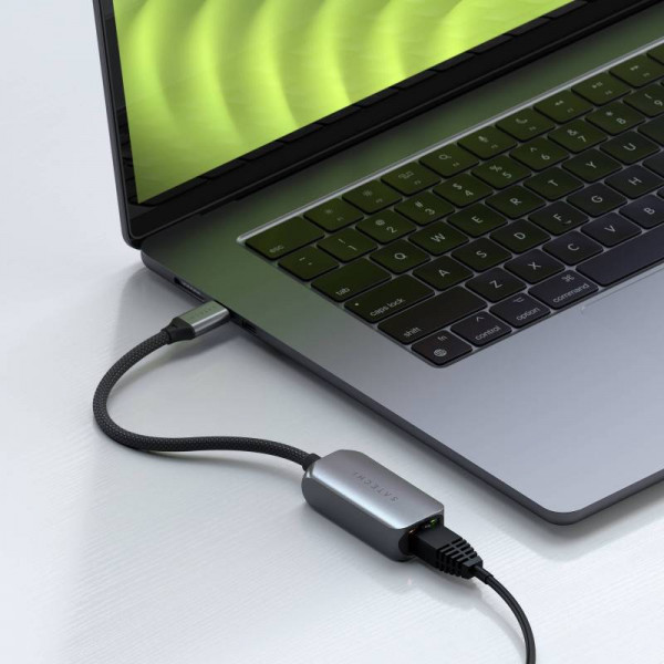 Фото - Перехідник USB-RJ-45 Satechi USB-C 2.5 Gigabit Ethernet Adapter Space Gray (ST-AE25M)